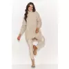 Golf Damski Model NU_S96 Beige Melange - Numinou