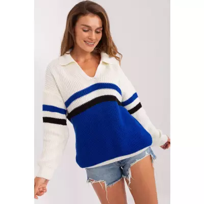 Sweter Damski Model BA-SW-8054.91P Cobalt - Badu