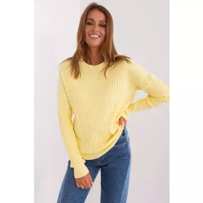 Sweter Damski Model AT-SW-2338.14P Light Yellow - AT