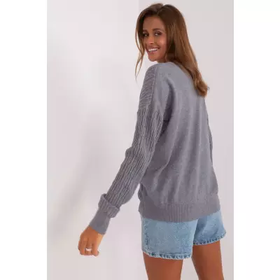 Sweter Damski Model AT-SW-2338.14P Dark Grey - AT