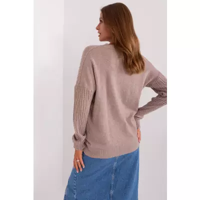 Sweter Damski Model AT-SW-2338.14P Dark Beige - AT