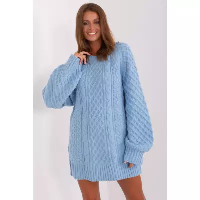 Sweter Damski Model AT-SW-2367-2.64P Light Blue - AT