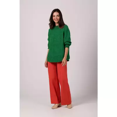 Sweter Damski Model BK105 Szmaragd - BE Knit