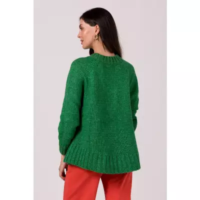 Sweter Damski Model BK105 Szmaragd - BE Knit