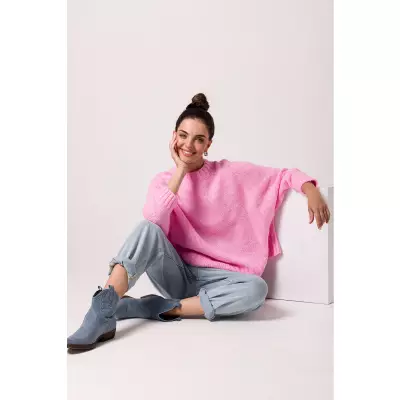 Sweter Damski Model BK105 Pink - BE Knit