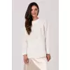 Sweter Damski Model BK105 White - BE Knit