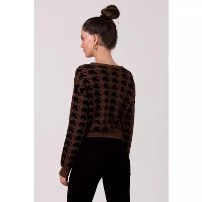 Sweter Damski Model BK104 Brown - BE Knit