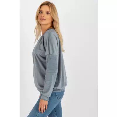 Bluza Damska Model RV-BL-8441.07P Grey/Blue - Relevance