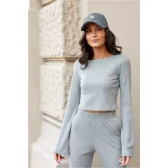 Bluzka Model Leonie SZA BLU0167 Grey - Roco Fashion