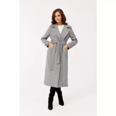 Płaszcz Damski Model Sovan SZA PLA0035 Grey - Roco Fashion