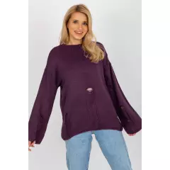 Sweter Damski Model BA-SW-8043.03 Dark Violet - Badu