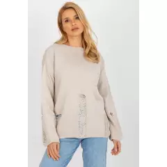 Sweter Damski Model BA-SW-8043.03 Beige - Badu