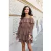 Sukienka Model Almeria JBR SUK0297 Light Brown - Roco Fashion