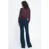 Granatowe spodnie typu wide leg SD81 Navy - Nife