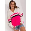 Sweter Damski Model BA-SW-8054.91P Ecru/Fluo Pink - Badu