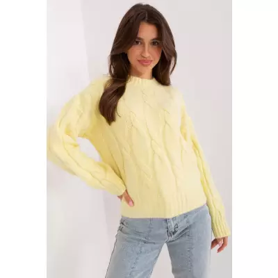 Sweter Damski Model AT-SW-0146.10P Light Yellow - AT