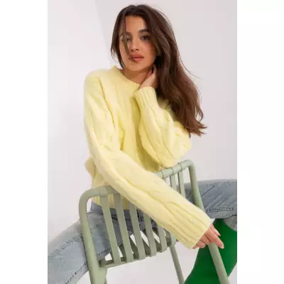 Sweter Damski Model AT-SW-0146.10P Light Yellow - AT