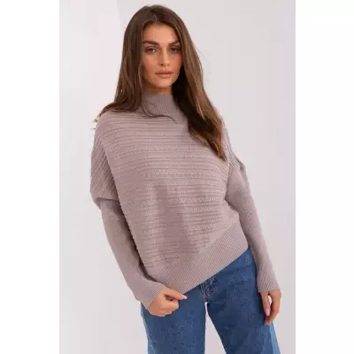 Sweter Damski Model AT-SW-2368.36X Dark Beige - AT