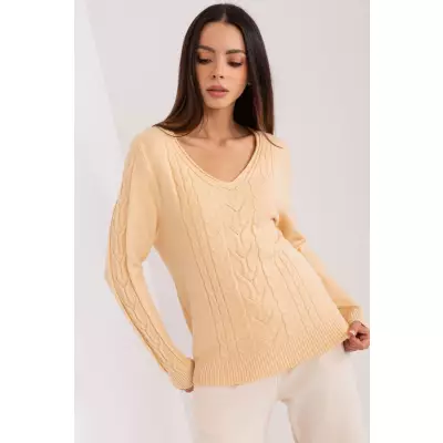 Sweter Damski Model AT-SW-2329.98P Beige - AT