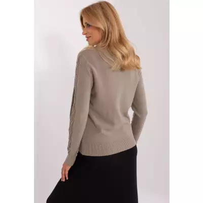 Sweter Damski Model AT-SW-2329.98P Dark Beige - AT