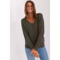 Sweter Damski Model AT-SW-2329.98P Khaki - AT