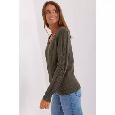 Sweter Damski Model AT-SW-2329.98P Khaki - AT