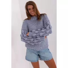 Sweter Damski Model AT-SW-2382.97P Grey/Blue - AT