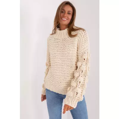 Sweter Damski Model AT-SW-2382.97P Light Beige - AT