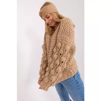 Sweter Damski Model AT-SW-2382.97P Beige - AT