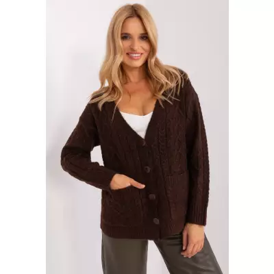 Sweter Damski Model AT-SW-2358.31 Dark Brown - AT