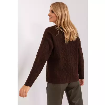 Sweter Damski Model AT-SW-2358.31 Dark Brown - AT