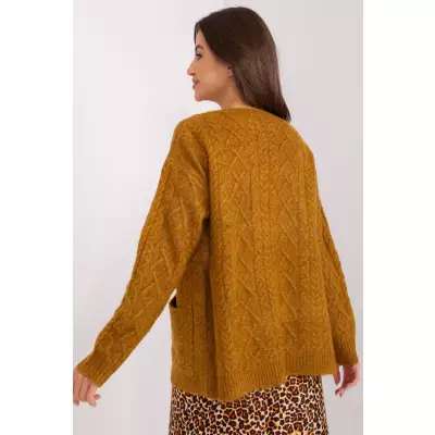 Sweter Damski Model AT-SW-2358.31 Dark Yellow - AT