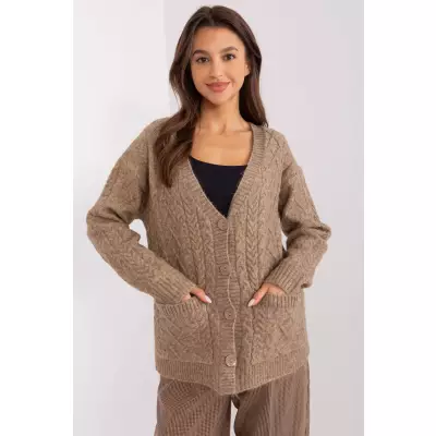 Sweter Damski Model AT-SW-2358.31 Dark Beige - AT