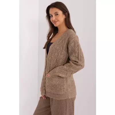 Sweter Damski Model AT-SW-2358.31 Dark Beige - AT