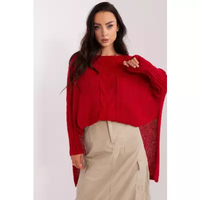 Sweter Damski Model TW-SW-BI-559.45 Dark Red - Och Bella