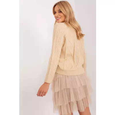 Sweter Damski Model AT-SW-2346-2.99P Beige - AT