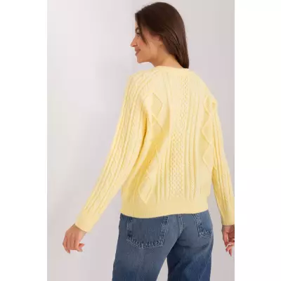 Sweter Damski Model AT-SW-2346-2.99P Light Yellow - AT