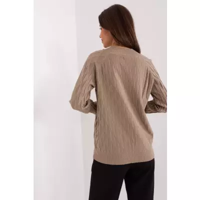 Sweter Damski Model AT-SW-2326.37X Dark Beige - AT