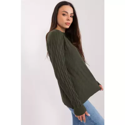 Sweter Damski Model AT-SW-2326.37X Khaki - AT