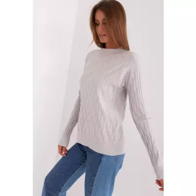 Sweter Damski Model AT-SW-2326.37X Light Grey - AT