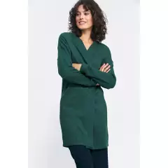 Sweter Niezapinany zielony sweter SW11 Green - Nife