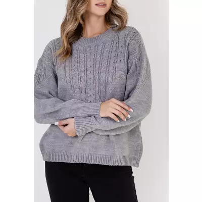 Sweter Damski Model SWE322 Grey - MKM