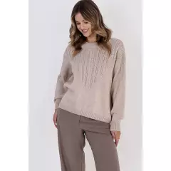 Sweter Damski Model SWE322 Beige - MKM