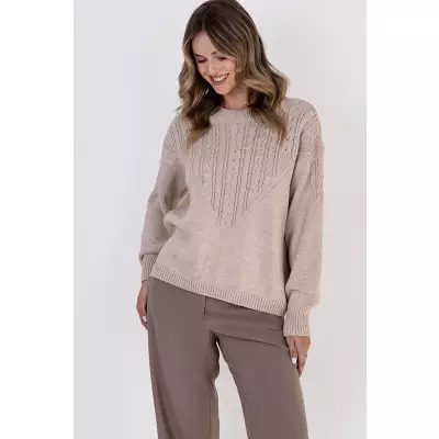 Sweter Damski Model SWE322 Beige - MKM