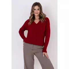 Sweter Damski Model SWE316 Red - MKM