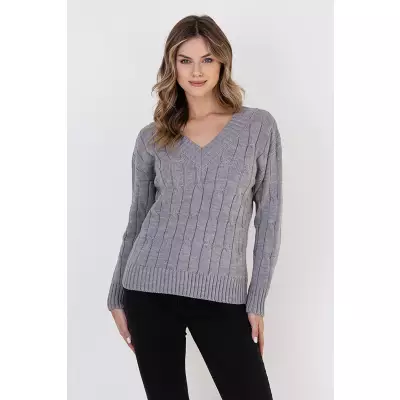 Sweter Damski Model SWE316 Grey - MKM