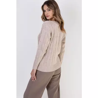 Sweter Damski Model SWE316 Beige - MKM