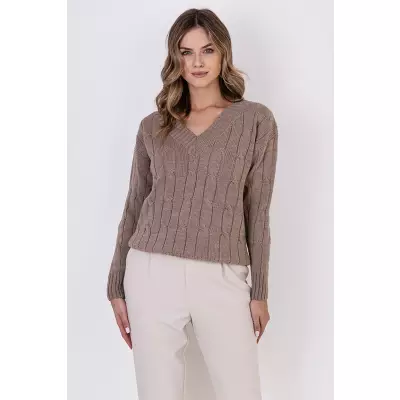 Sweter Damski Model SWE316 Mocca - MKM