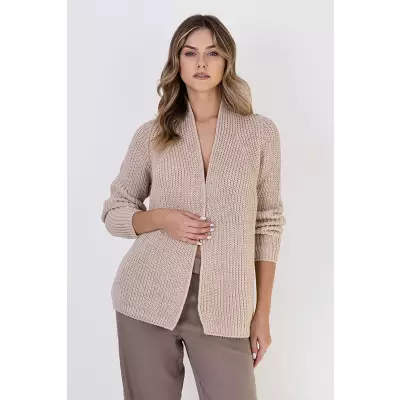 Sweter Kardigan Model SWE120 Beige - MKM