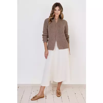 Sweter Kardigan Model SWE120 Mocca - MKM